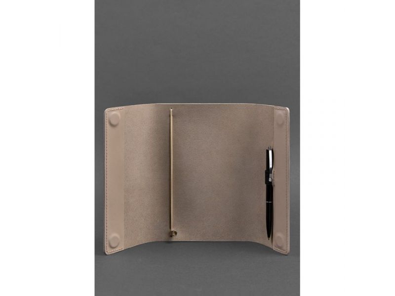 Кожаный блокнот софт-бук 7.0 светло-бежевый Краст, фото 3