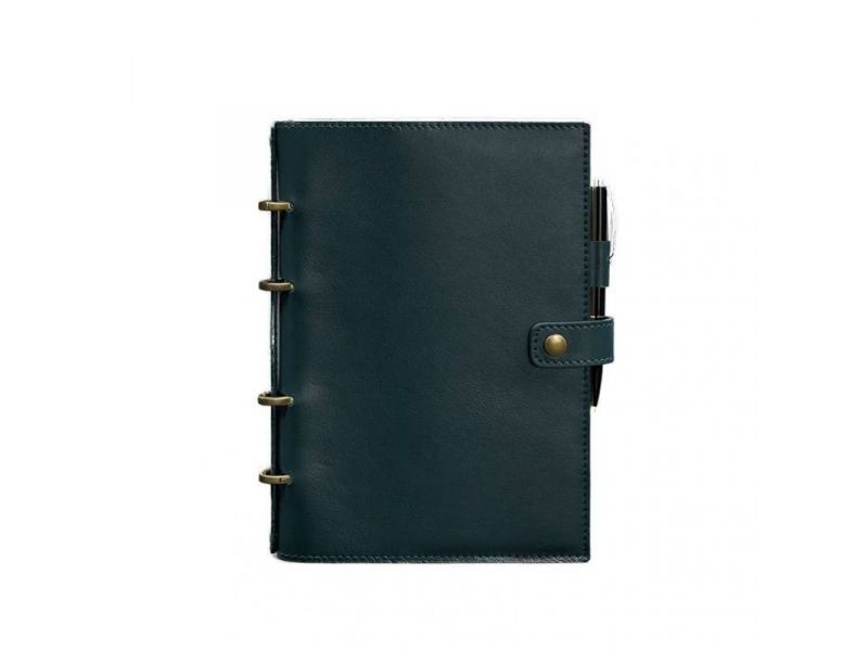 Кожаный блокнот с датированным блоком (Софт-бук) 9.1 зеленый, фото 5