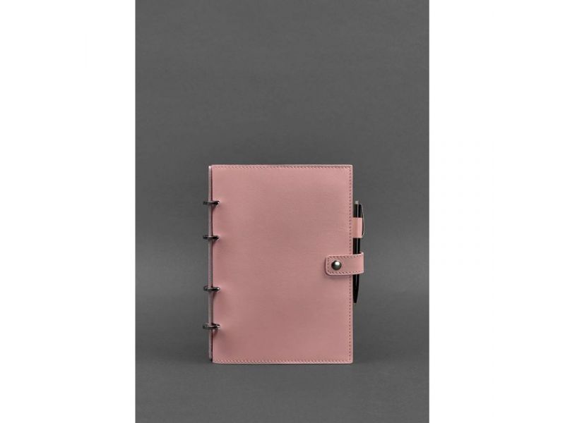 Кожаный блокнот с датированным блоком (Софт-бук) 9.1 розовый, фото 1