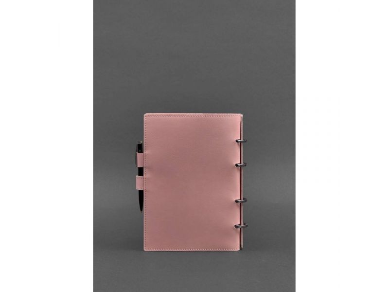 Кожаный блокнот с датированным блоком (Софт-бук) 9.1 розовый, фото 3