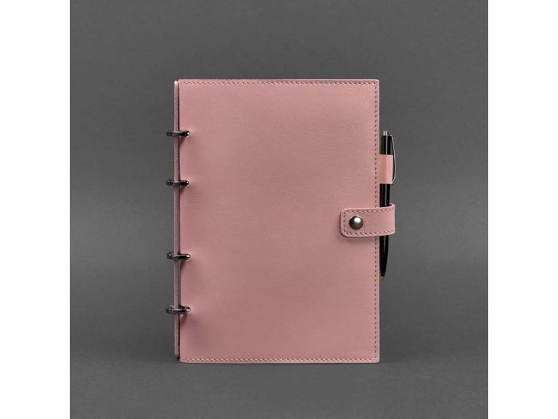 Кожаный блокнот с датированным блоком (Софт-бук) 9.1 розовый, фото 4