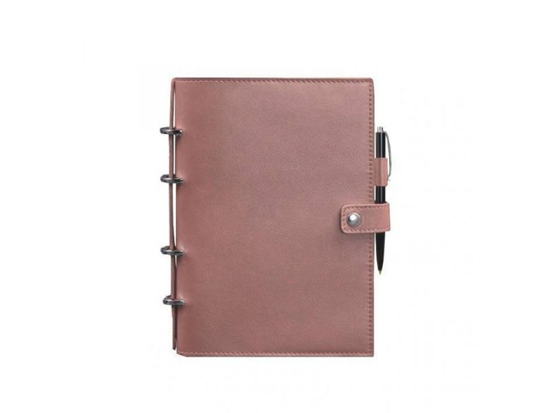 Кожаный блокнот с датированным блоком (Софт-бук) 9.1 розовый, фото 5