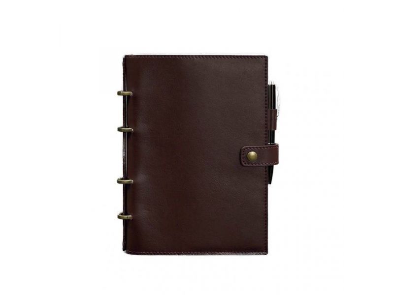 Кожаный блокнот с датированным блоком (Софт-бук) 9.1 бордовый, фото 10