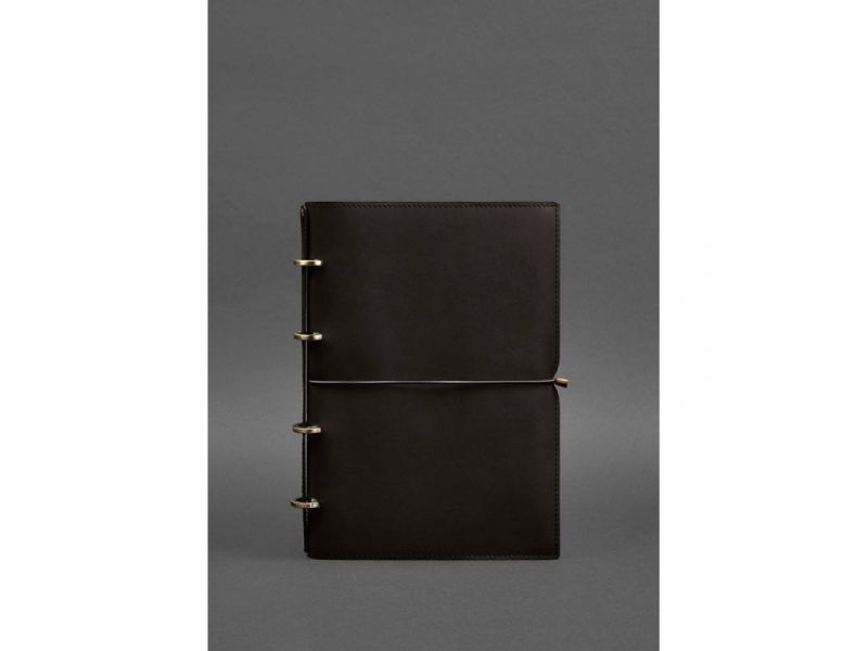 Кожаный блокнот А4 на кольцах (софт-бук) 9.0 в мягкой обложке коричневый, фото 1