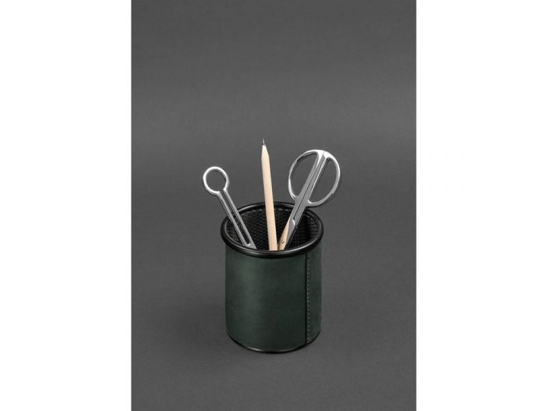 Набор для рабочего стола из натуральной кожи 1.0 зеленый Crazy Horse, фото 8