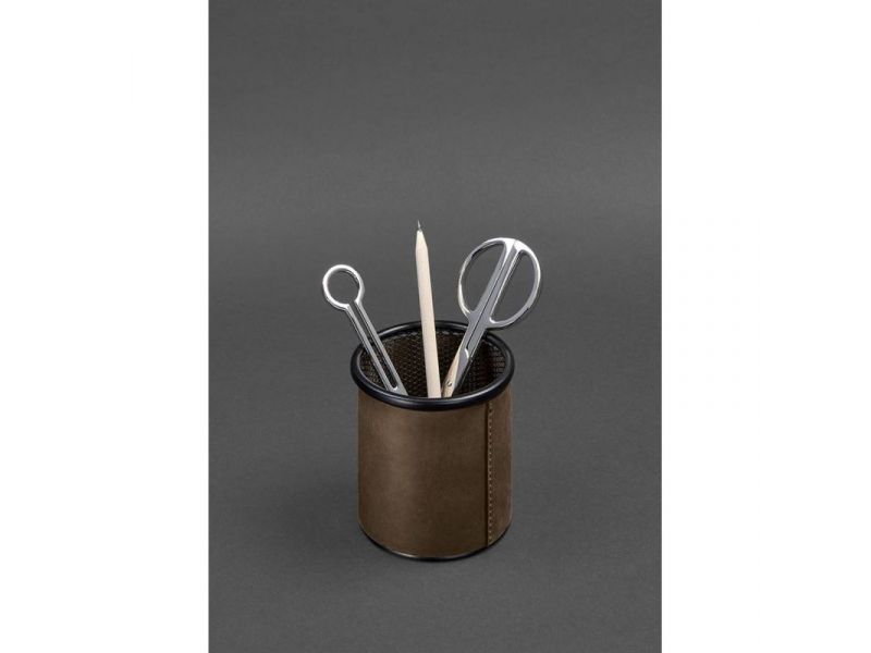 Набор для рабочего стола из натуральной кожи 1.0 темно-коричневый Crazy Horse, фото 8