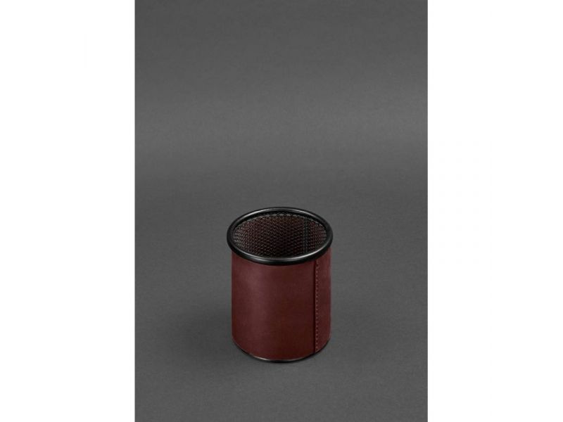 Набор для рабочего стола из натуральной кожи 1.0 бордовый Crazy Horse, фото 9