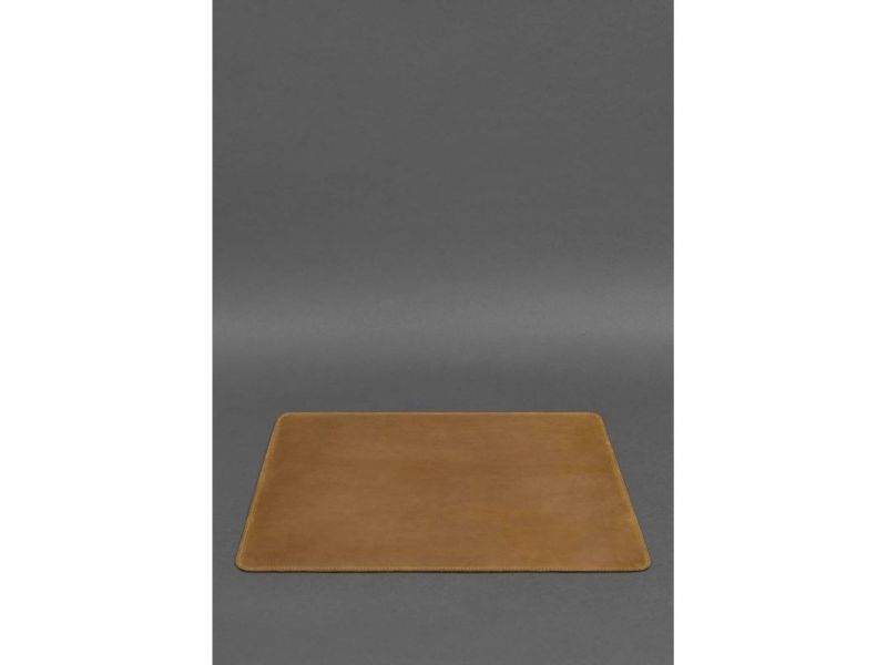 Набор для рабочего стола из натуральной кожи 1.0 желтый Crazy Horse, фото 5