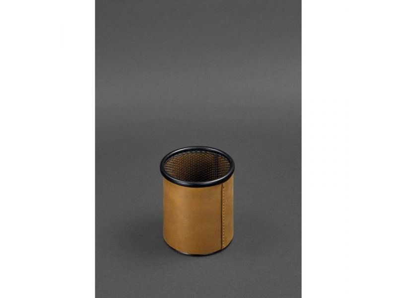 Набор для рабочего стола из натуральной кожи 1.0 желтый Crazy Horse, фото 9