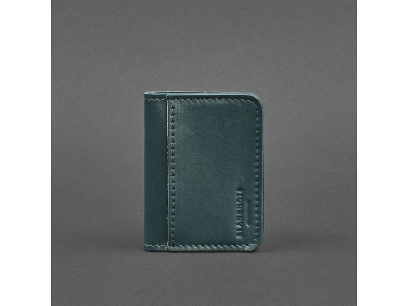 Кожаная обложка для ID-паспорта и водительских прав 4.1 зеленая с гербом, фото 4