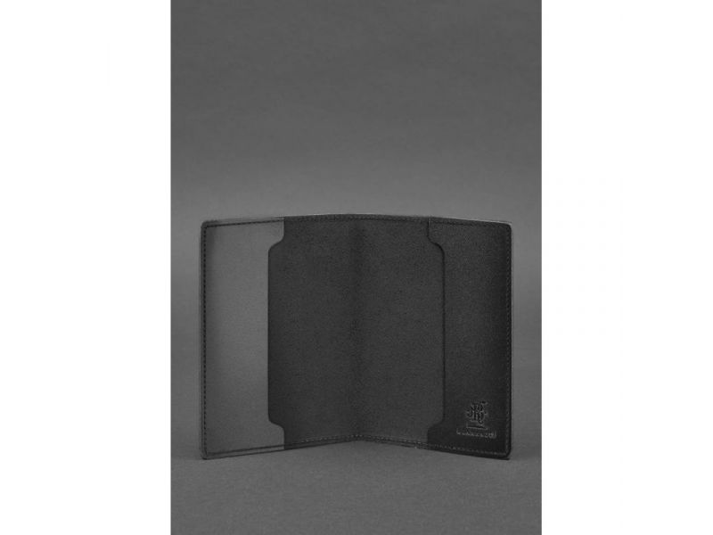 Кожаная обложка для военного билета 7.0 Черная, фото 2