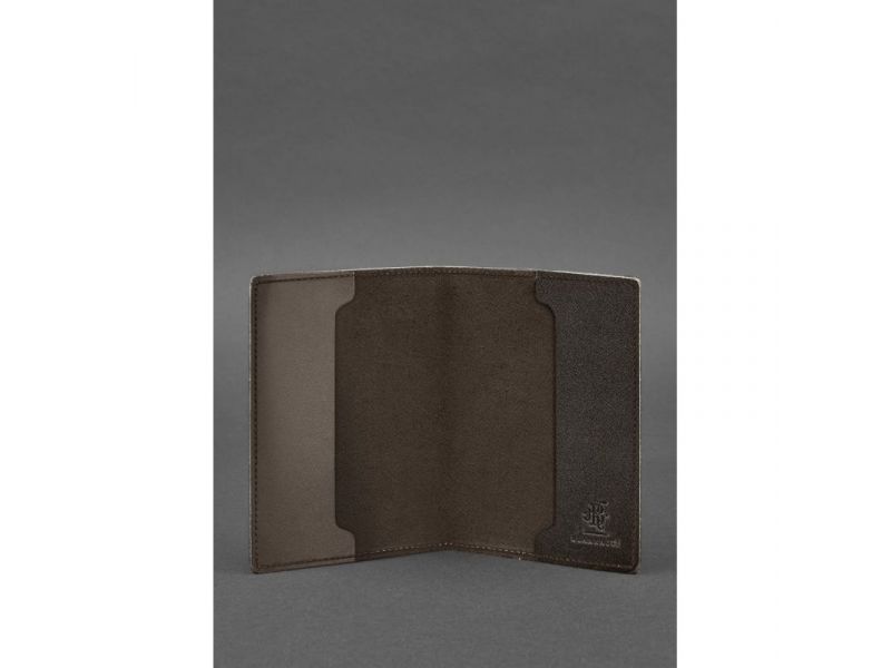 Кожаная обложка для военного билета 7.0 темно-коричневая, фото 2