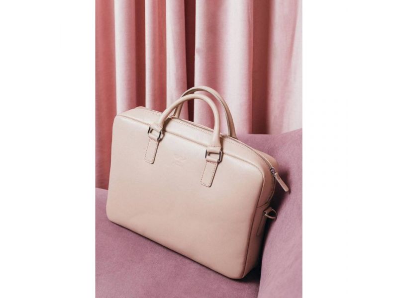 Кожаная деловая сумка Briefcase 2.0 светло-бежевый, фото 1