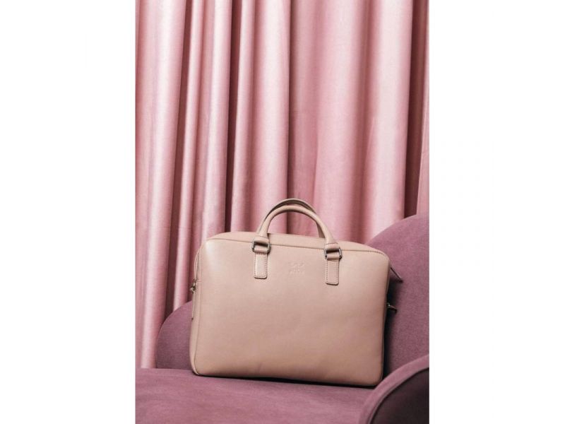 Кожаная деловая сумка Briefcase 2.0 светло-бежевый, фото 2