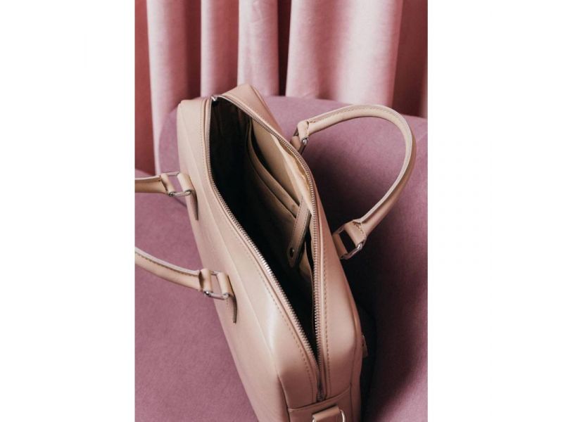 Кожаная деловая сумка Briefcase 2.0 светло-бежевый, фото 4