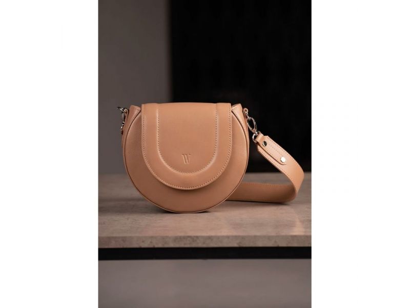 Женская кожаная сумка Mandy карамель краст, фото 1