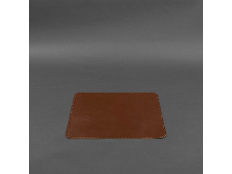 Коврик для мышки из натуральной кожи 1.0 светло-коричневый краст, фото 3