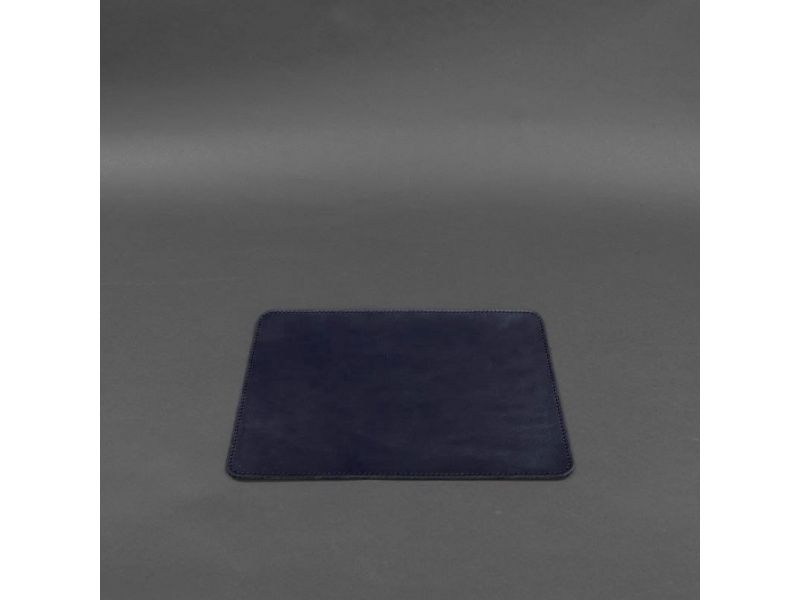 Коврик для мышки из натуральной кожи 1.0 темно-синий краст, фото 3