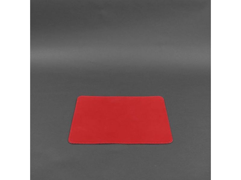 Коврик для мышки из натуральной кожи 1.0 красный краст, фото 3