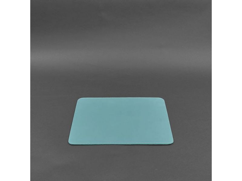 Коврик для мышки из натуральной кожи 1.0 бирюзовый краст, фото 3