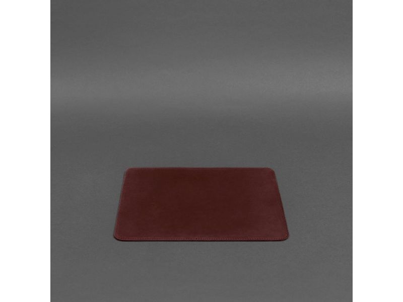 Коврик для мышки из натуральной кожи 1.0 бордовый Crazy Horse, фото 3