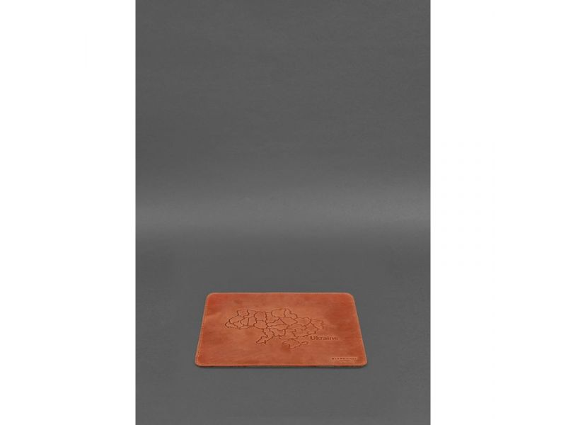 Коврик для мышки из натуральной кожи 1.0 светло-коричневый Crazy Horse, фото 3