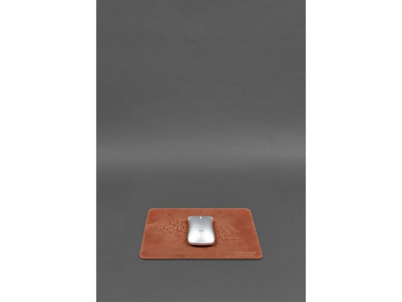 Коврик для мышки из натуральной кожи 1.0 светло-коричневый Crazy Horse, фото 4