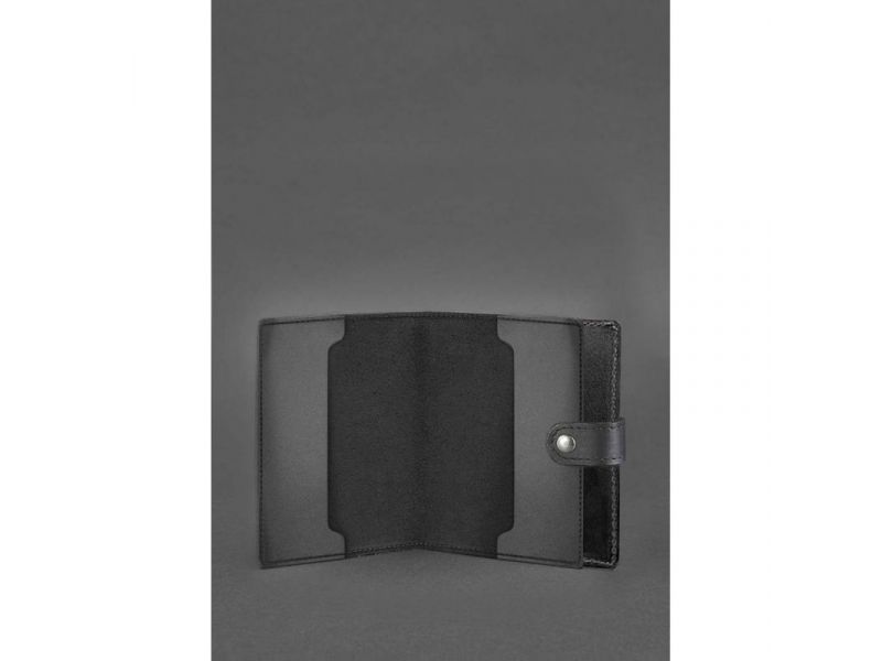 Кожаная обложка-портмоне для удостоверения офицера 11.0 Черная, фото 2