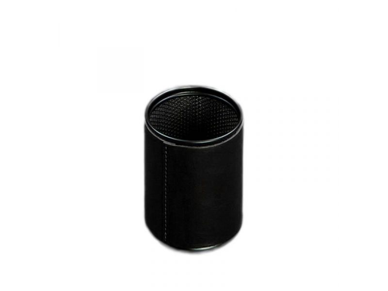 Стакан для ручек в кожаном чехле черный краст, фото 4