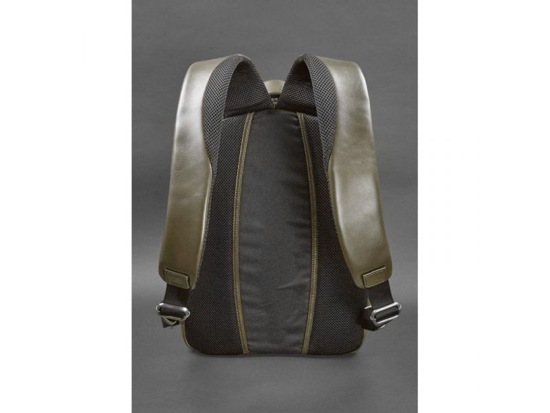 Кожаный рюкзак оливковый краст, фото 5