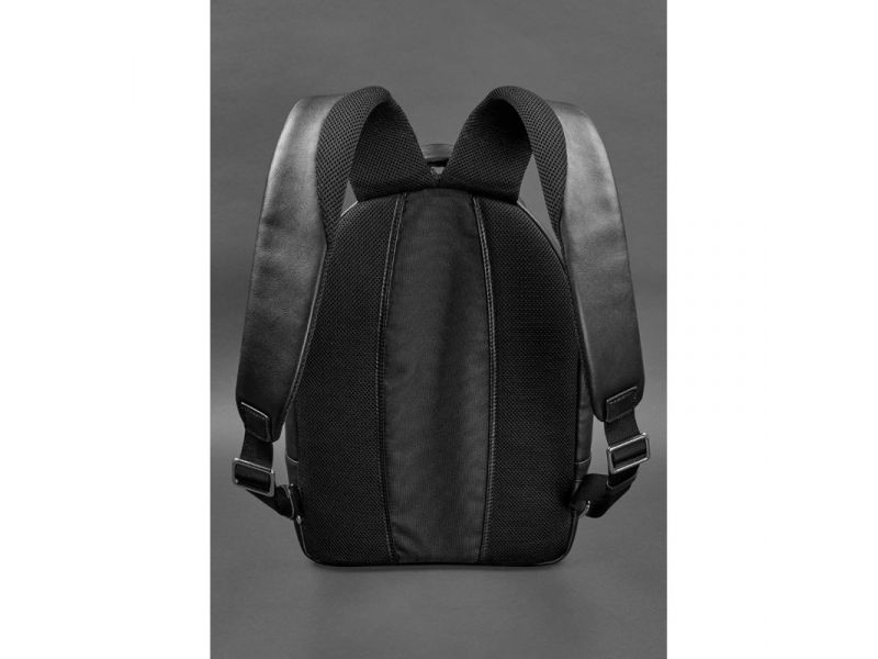 Кожаный рюкзак черный краст, фото 5