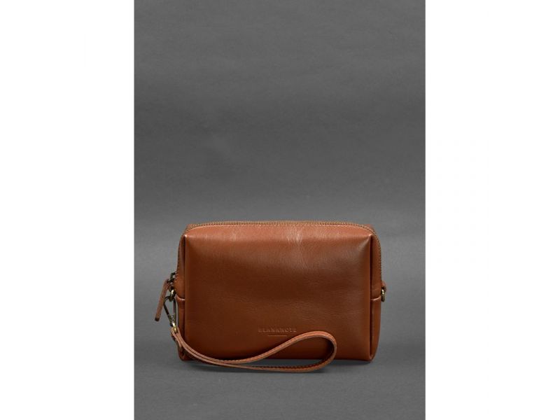 Кожаная косметичка-несессер 3.0 Светло-коричневый Краст, фото 2