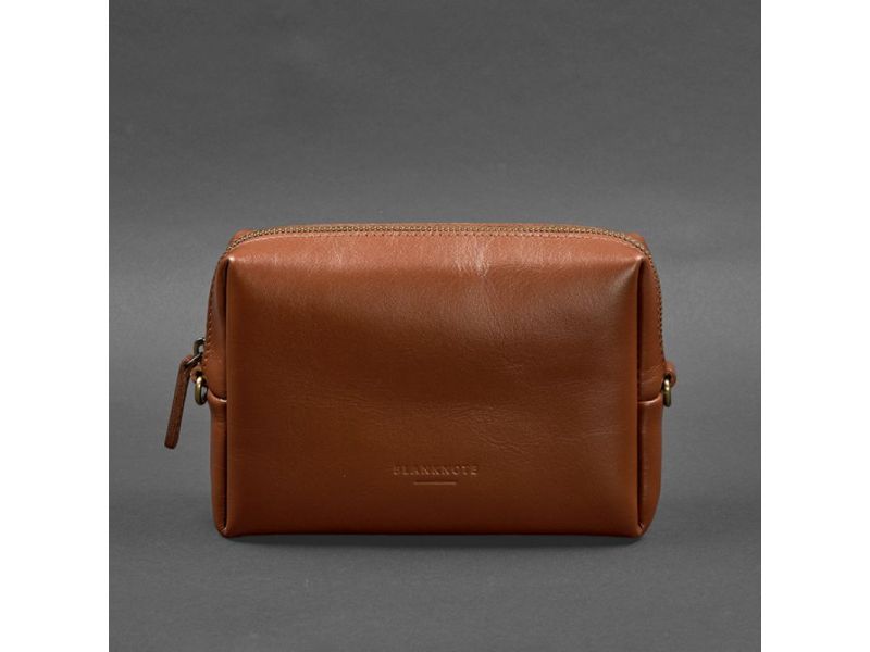 Кожаная косметичка-несессер 3.0 Светло-коричневый Краст, фото 5