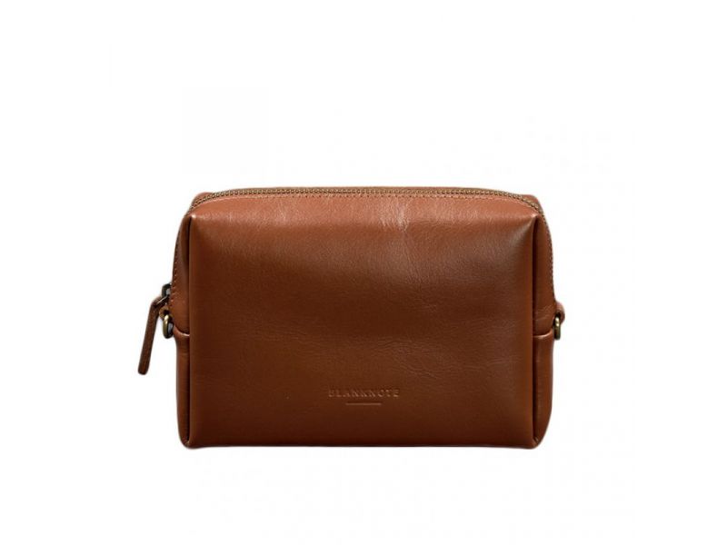 Кожаная косметичка-несессер 3.0 Светло-коричневый Краст, фото 6