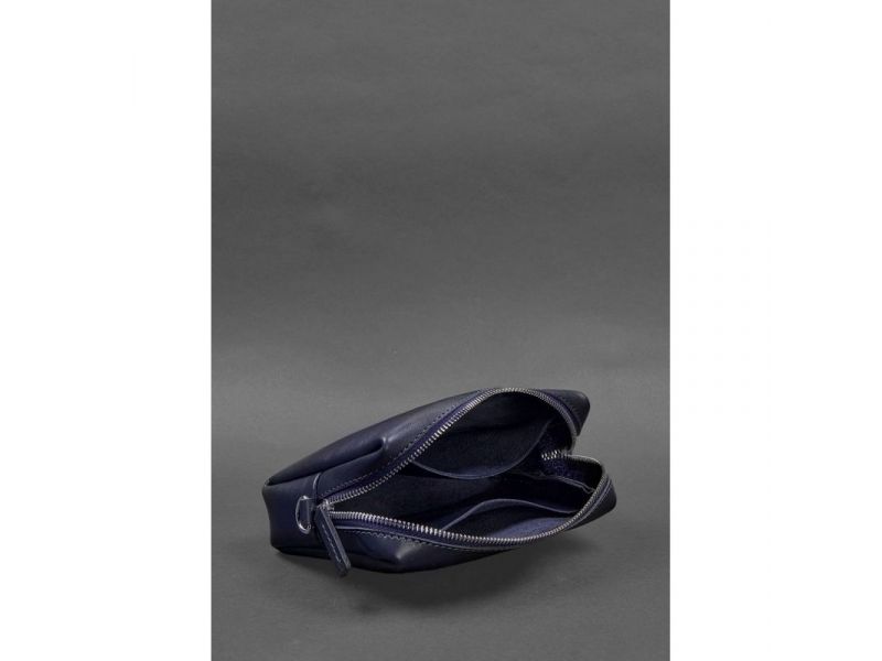 Кожаная косметичка-несессер 3.0 Синий Краст, фото 4