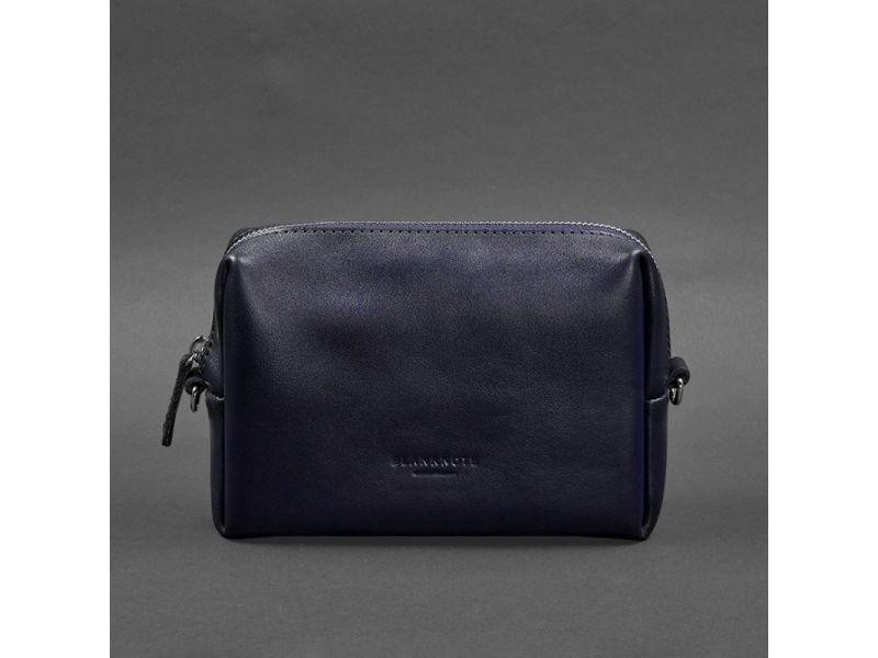 Кожаная косметичка-несессер 3.0 Синий Краст, фото 5