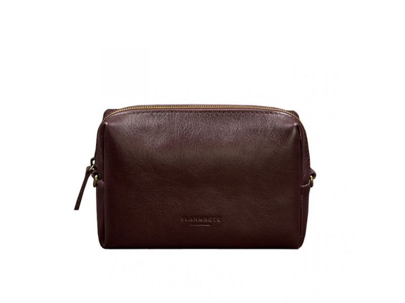 Кожаная косметичка-несессер 3.0 Бордовый Краст, фото 6