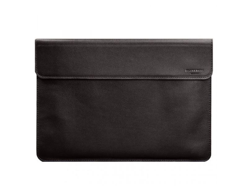 Кожаный чехол-конверт на магнитах для MacBook 15 дюйм Темно-коричневый краст, фото 5