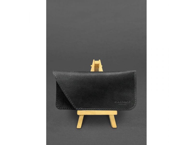 Кожаный чехол для очков Черный Краст, фото 1