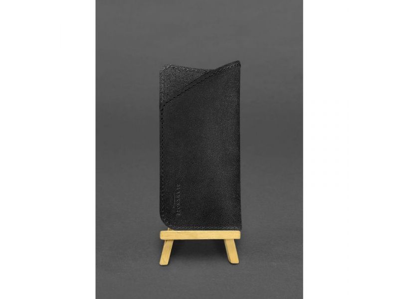 Кожаный чехол для очков Черный Краст, фото 2