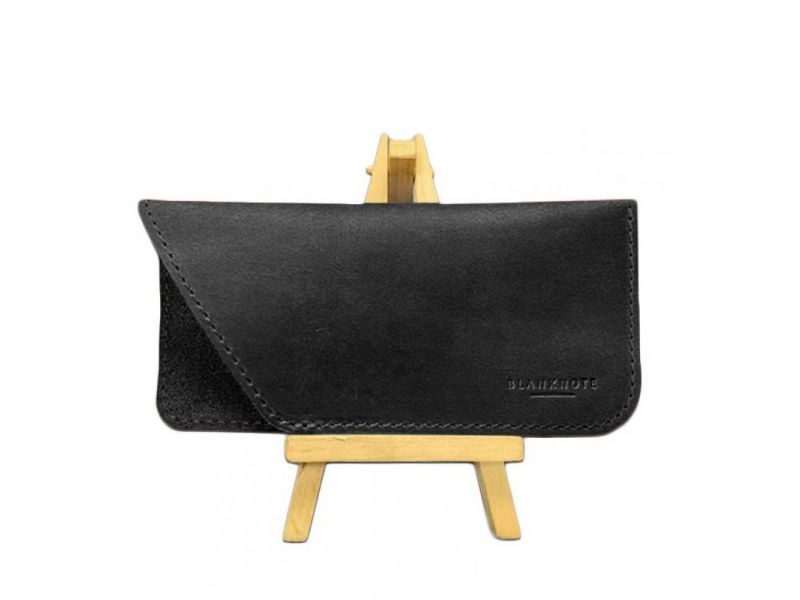 Кожаный чехол для очков Черный Crazy Horse, фото 5