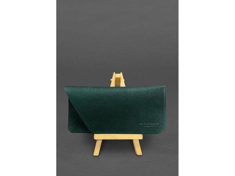 Кожаный чехол для очков Зеленый Краст, фото 1