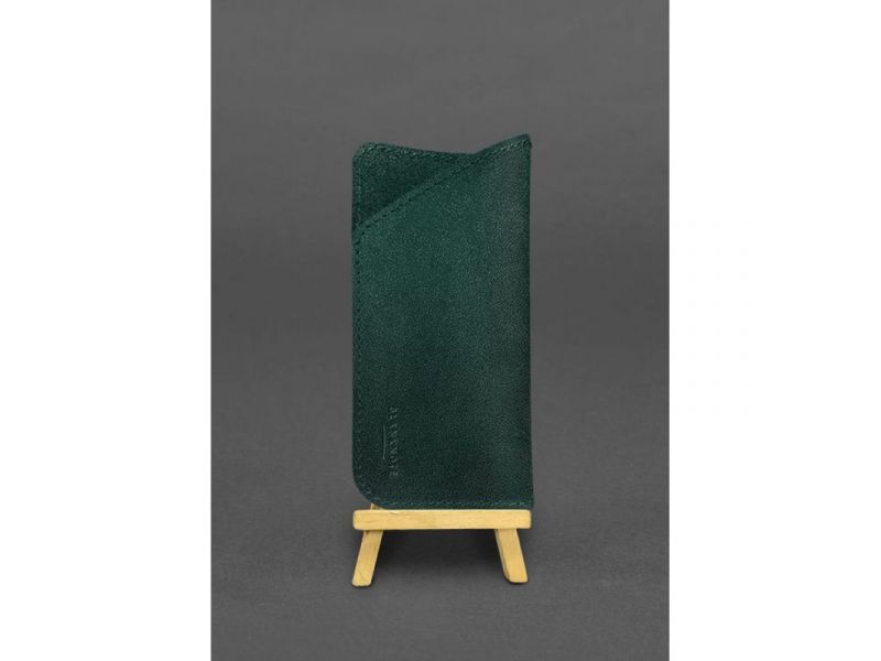 Кожаный чехол для очков Зеленый Краст, фото 2