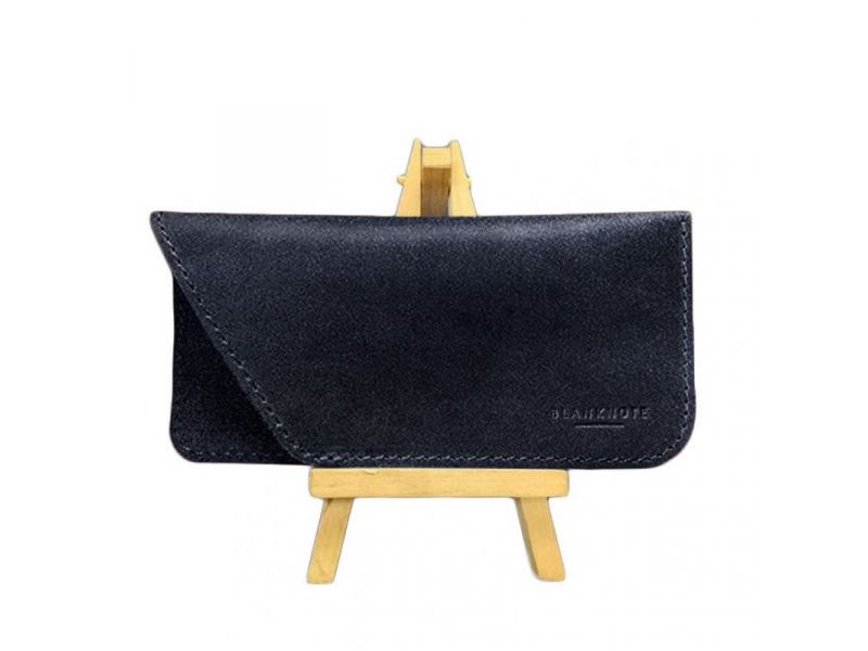 Кожаный чехол для очков Темно-синий Краст, фото 5