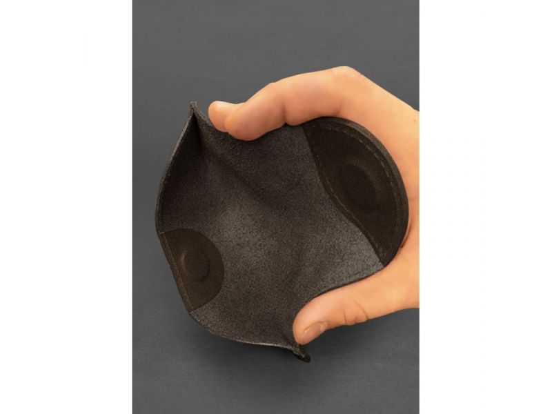 Кожаный чехол для очков с клапаном на магните Темно-коричневый Краст, фото 3