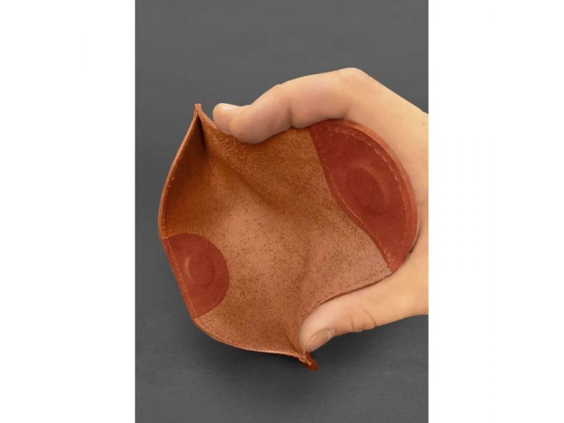 Кожаный чехол для очков с клапаном на магните Светло-коричневый Crazy Horse, фото 3