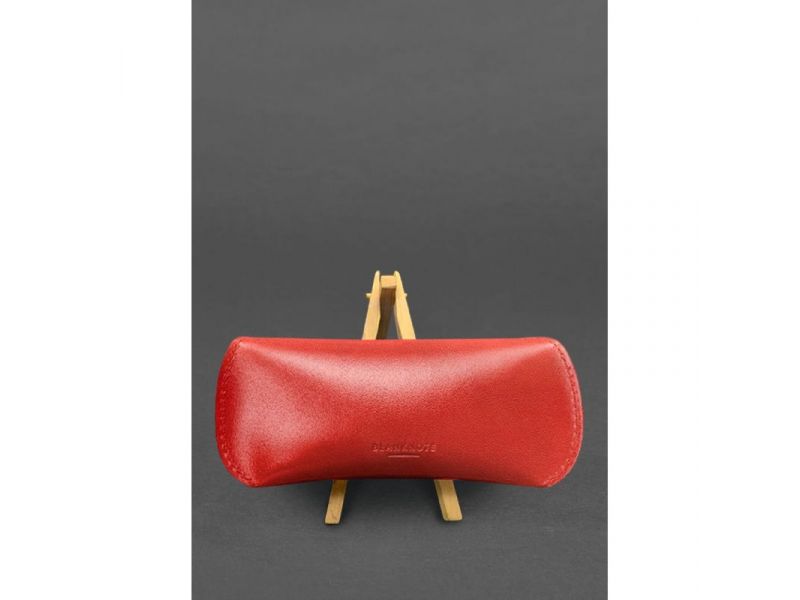 Кожаный чехол для очков с клапаном на магните Красный Краст, фото 2