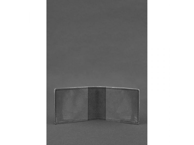 Кожаная обложка для удостоверения участника боевых действий (УБД) черная Crazy Horse, фото 2