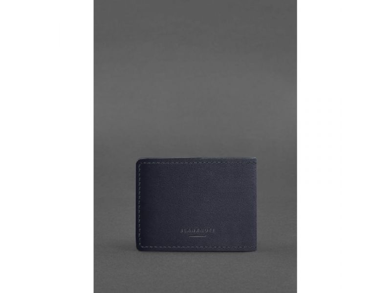 Кожаная обложка для удостоверения участника боевых действий (УБД) темно-синяя, фото 3