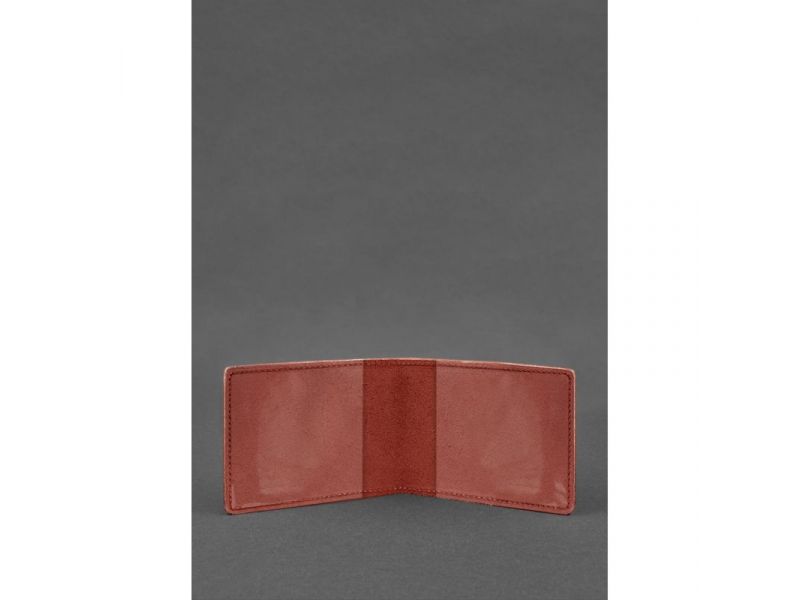 Кожаная обложка для удостоверения участника боевых действий (УБД) красная, фото 2